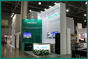 Our team made a custom-built exhibition stand for MOXA Company for the MIOGE International Oil and Gas Exhibition