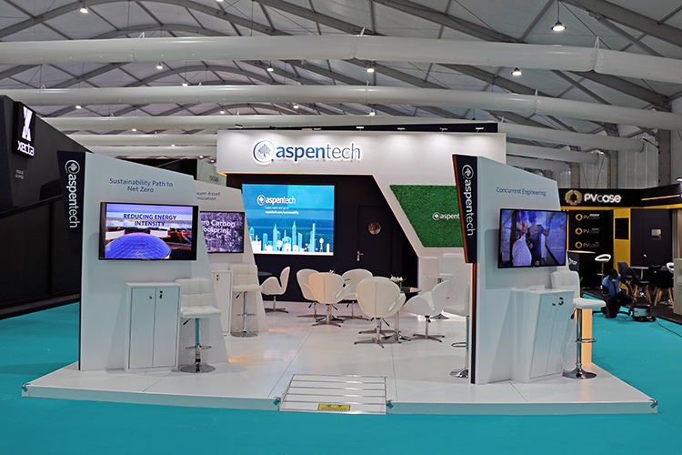 Aspentech exhibition stand at Adipec 2022 