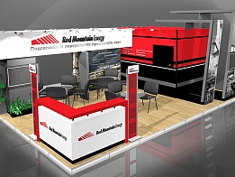 Дизайн - проект выставочного стенда «Red Mountain Energy» для «OGT» 2012
