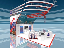 Дизайн - проект выставочного стенда «Новороссийский Морской Торговый Порт» для «ТрансРоссия» 2015