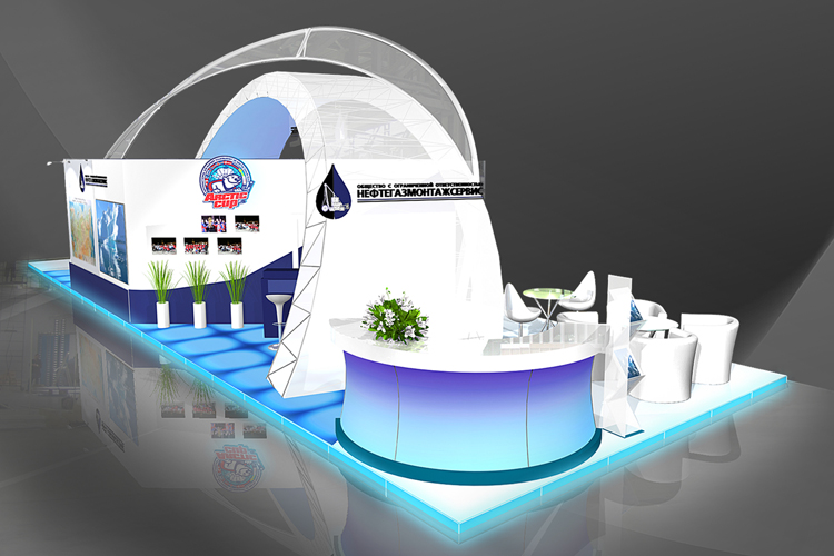 Дизайн - проект выставочного стенда «Нефтегазмонтажсервис» на «ТЭК России в XXI век» 2012