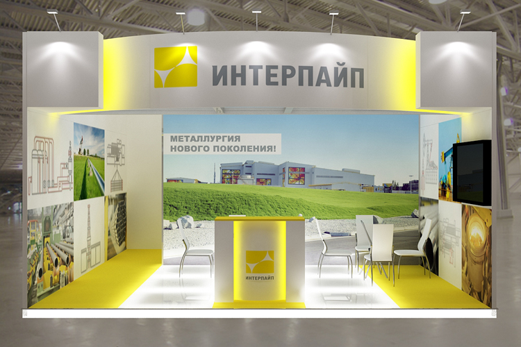 Дизайн - проект выставочного стенда «Interpipe» на «Caspian Oil & Gas» 2013