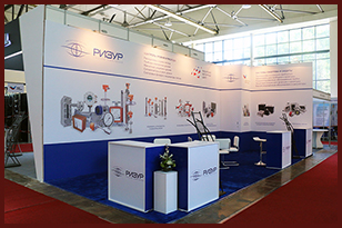 The FRESHEXPO Co experts organized participation of Zorya-Mashproekt Gas Turbine Research and Production Complex and RIZUR in OGU exhibition with individual construction the exhibition stand