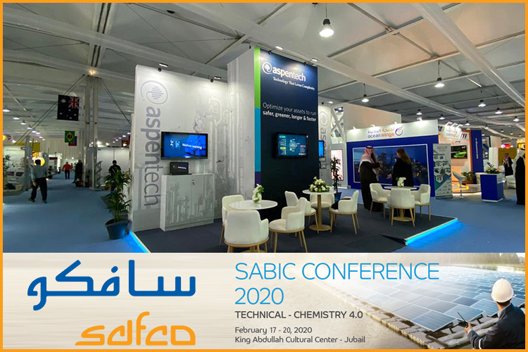 The FRESHEXPO team has developed and brought into reality the design-project of the exhibition stand for Aspentech at SABIC exhibition.