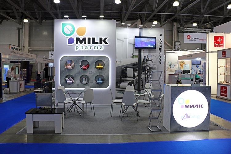 MILK Exhibition Stand at Pharmtech & Ingredients 2018