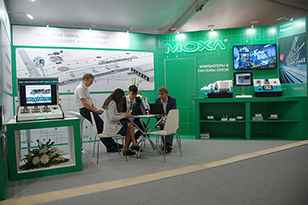 Moxa exhibition stand at Expo 1520 in 2017