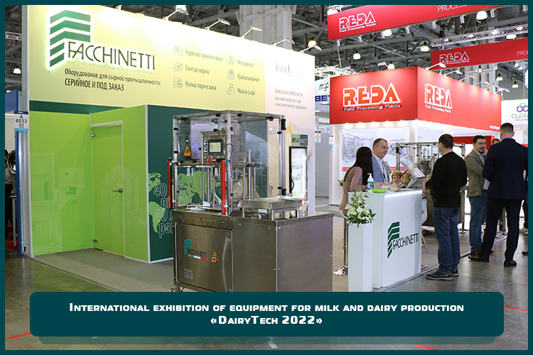 The FRESHEXPO team has designed an exhibition stand for FACCHINETTI and brought into reality at Dairy Tech 2022