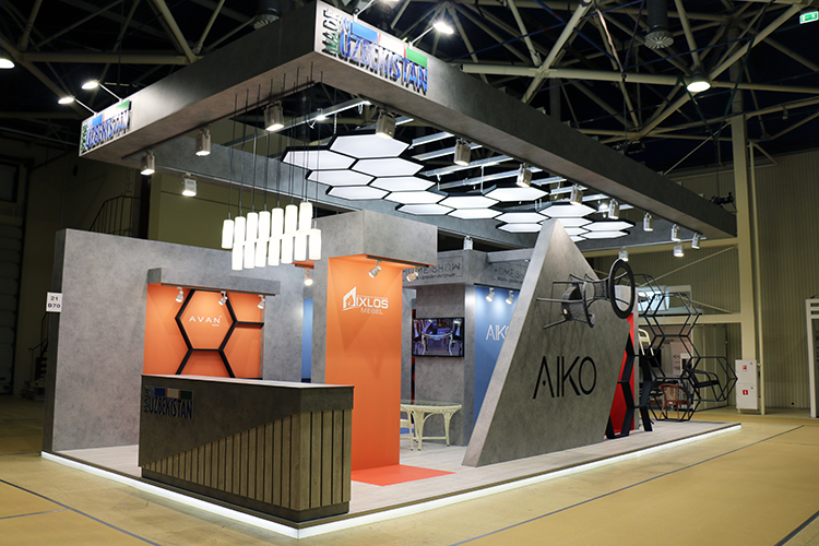 The FRESHEXPO team constructed exhibition stands for Uzbekistan Furniture Association in Mebel exhibition