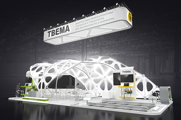Дизайн-проект выставочного стенда «ТВЕМА» для «SmartTRASPORT» 2019