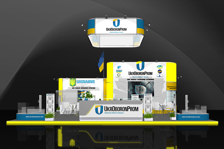 Дизайн - проект выставочного стенда ГК «Укроборонпром» на «ADEX» 2014