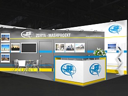 Дизайн - проект выставочного стенда «Зоря-Машпроект» для «Iran Oil Show» 2014