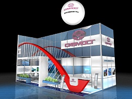 Дизайн - проект выставочного стенда «Сибмост» для «Транспортной недели» 2013