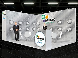 Дизайн - проект выставочного стенда «МИЛК» для «Pharmtech & Ingredients» 2017